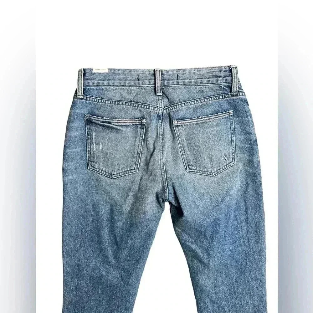 Lovers + Friends Ezra Slim Boyfriend Distressed Denim Jeans Size 27 - Picture 6 of 8